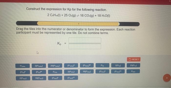 Kp reaction calculate