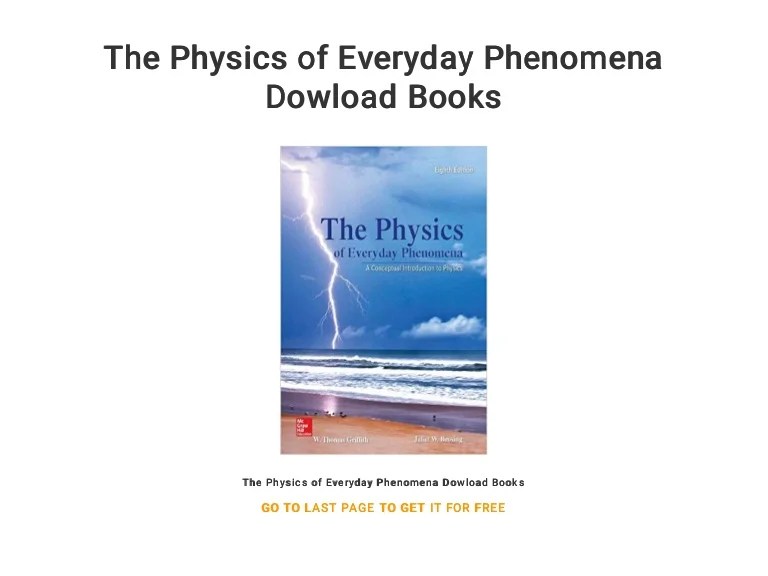 The physics of everyday phenomena 10th edition